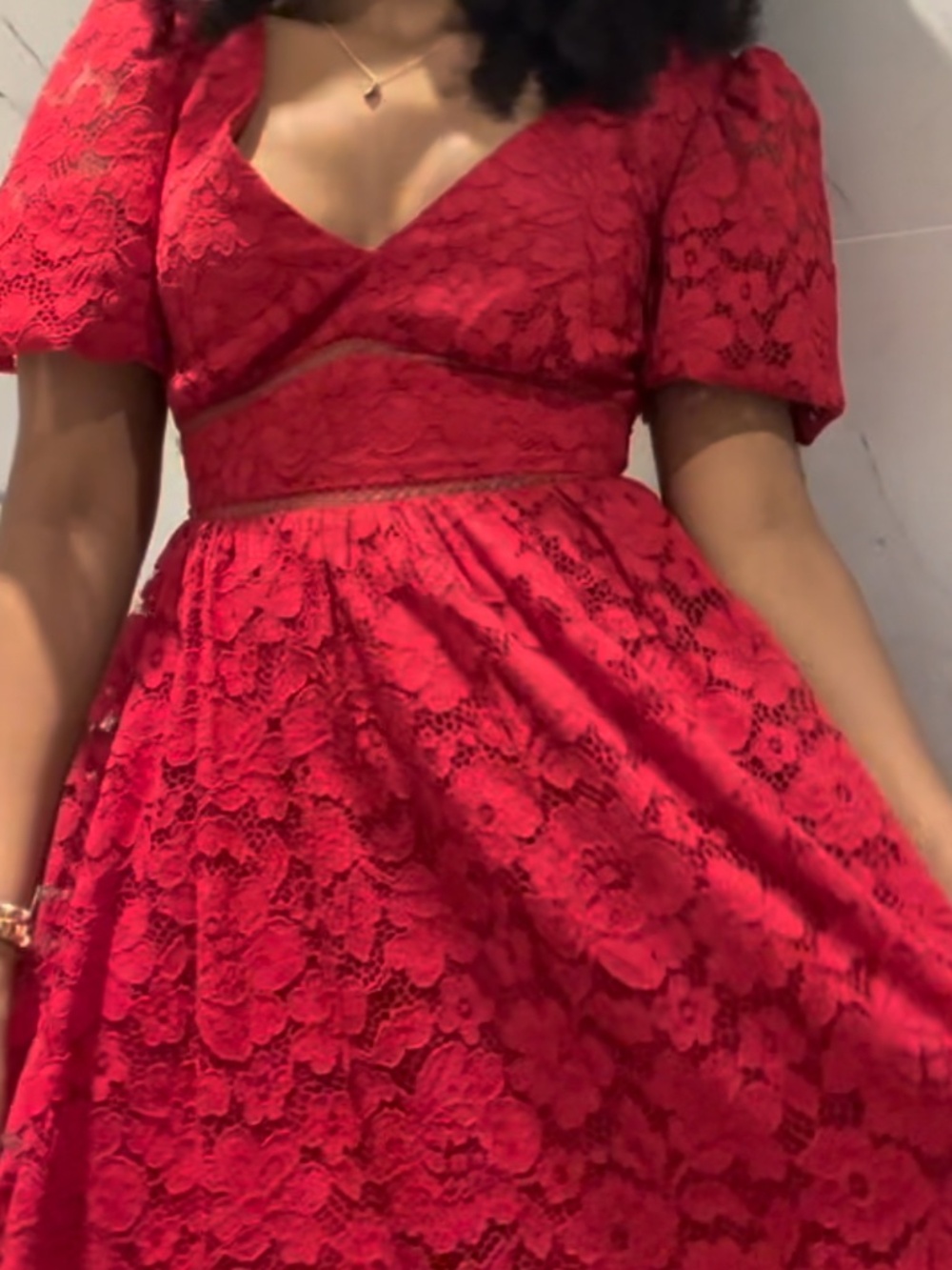 Evernew dress - Red Lace dress